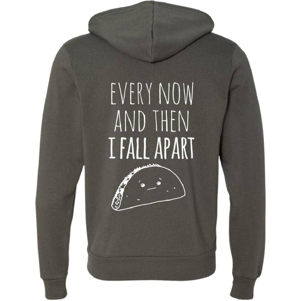 Stay Cozy and Eco-Friendly with the Sometimes I Fall Apart Zip Up Hoodie!